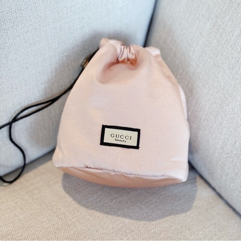 Gucci Beauty Pink Floral Drawstring Pouch – Sealed, Authentic & Rare
